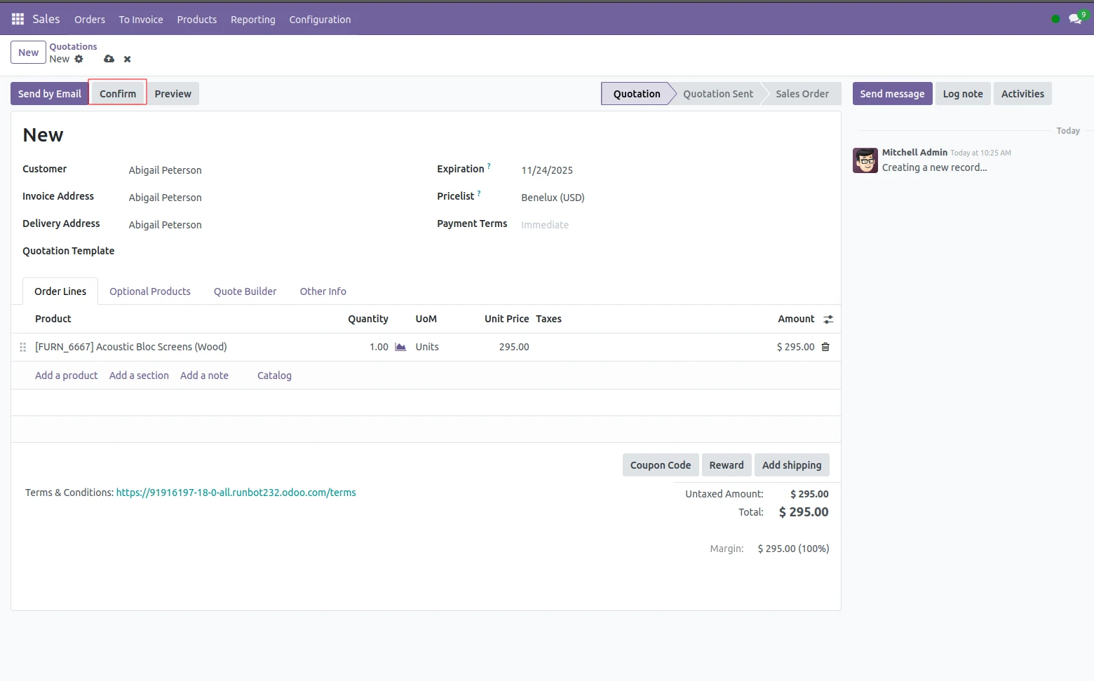Sale Confirm - Cross Dock
