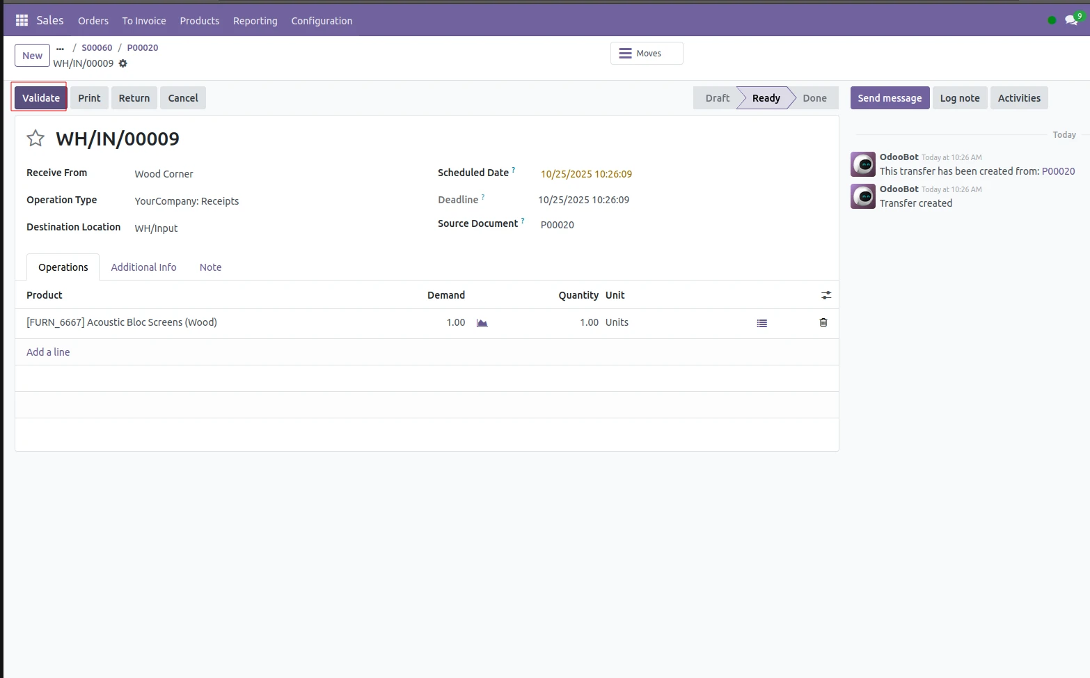 Receipt - Cross Dock